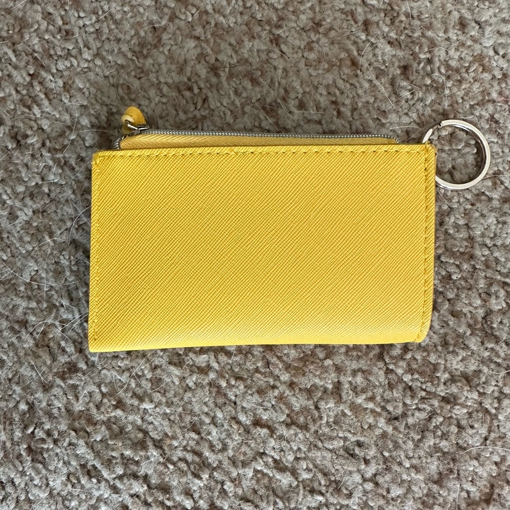Maurice’s yellow card/coin/key holder. 3x5  non smoking home